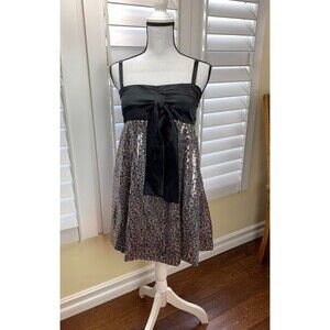 Elegant Sequins Party Mini Dress W/Padded Bra - Size S (A119)